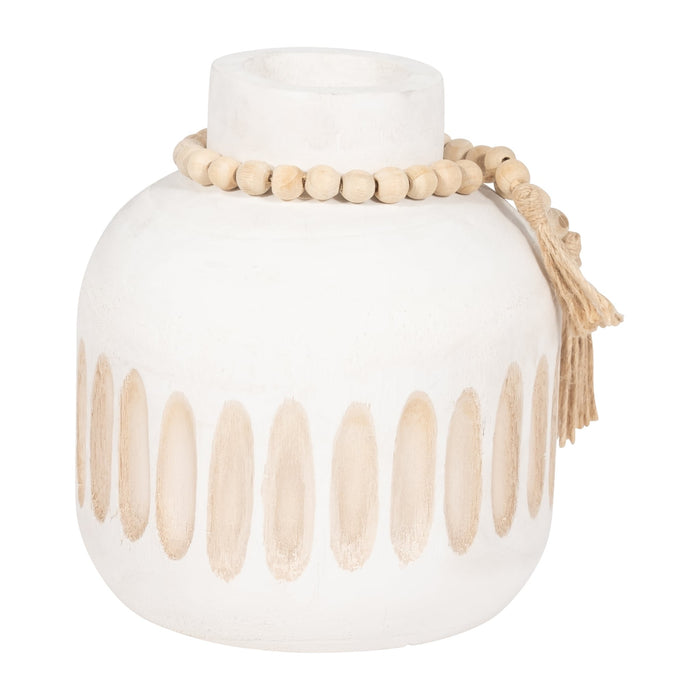 wood-8-round-ridged-vase-w-tassels-white-3
