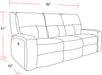 Parker Living Polaris - Bizmark Grey Power Reclining Sofa and Loveseat