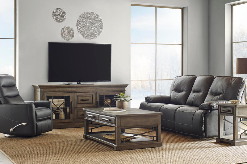 Parker Living Spartacus - Black Power Reclining Sofa Loveseat and Recliner
