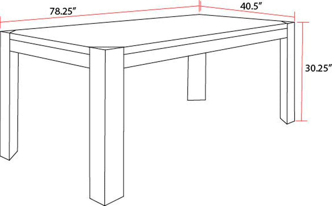 Parker House Cedar Fork - Dining 78 in. with 6 ladderback chairs