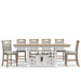 Parker House Americana Modern Dining Island Counter Height Table with 6 upholstered chairs