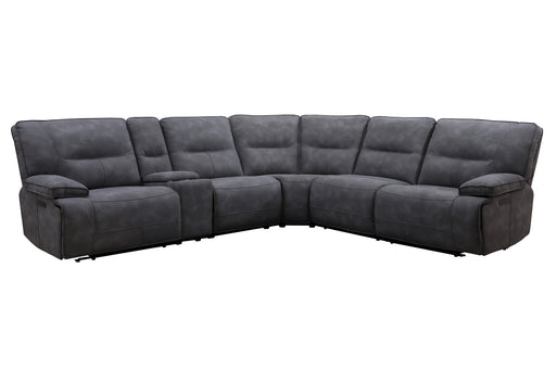 Parker Living Gladiator - Cobalt 6 Piece Modular Power Reclining Sectional with Power Adjustable Headrests