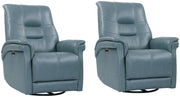 Parker Living Carnegie - Verona Azure - Powered By Freemotion Cordless Power Swivel Glider Recliner Two Pack