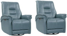 Parker Living Carnegie - Verona Azure - Powered By Freemotion Cordless Power Swivel Glider Recliner Two Pack
