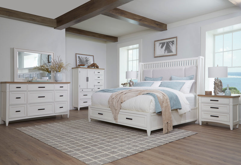 Parker House Americana Modern Bedroom 3 Drawer Nightstand with Charging Station