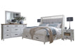 Parker House Americana Modern Bedroom Queen Shelter Bed 2 Nightstands and Dresser with Mirror