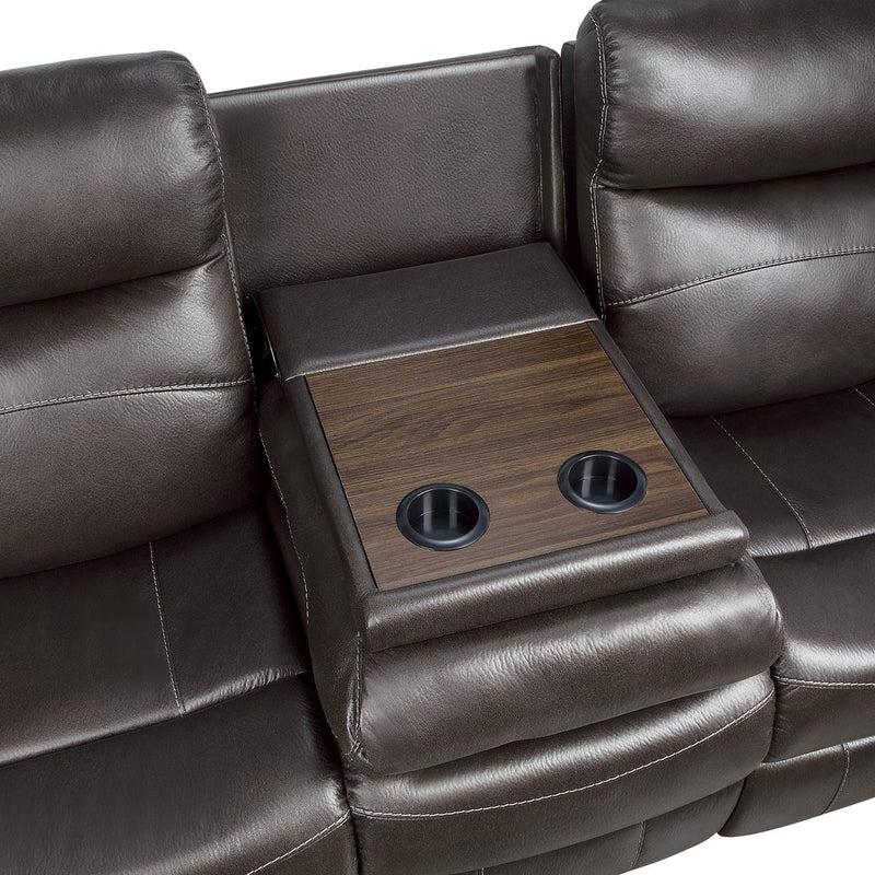 yerba-dark-brown-double-lay-flat-reclining-sofa-with-center-drop-down-cup-holders-1