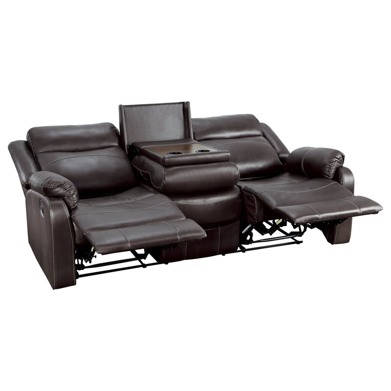yerba-dark-brown-double-lay-flat-reclining-sofa-with-center-drop-down-cup-holders-2