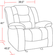 Parker Living Bolton - Misty Storm Glider Recliner Two Pack