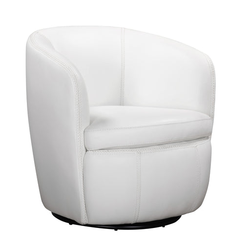 Parker Living Barolo - Snow 100% Italian Leather Swivel Club Chair