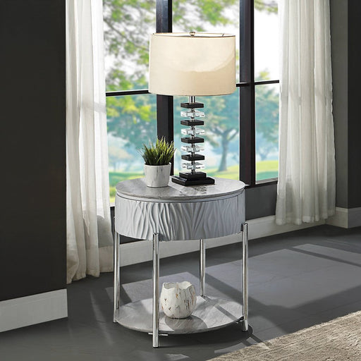 yukino-gray-high-gloss-chrome-end-table-1