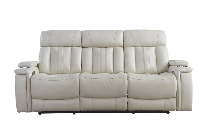 Parker Living Royce - Fantom Ivory Power Reclining Sofa with Drop Down Console
