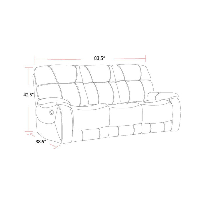 Parker Living Cooper - Shadow Grey Manual Glider Reclining Sofa and Two Recliners