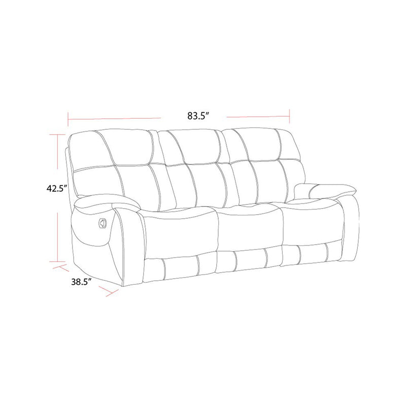 Parker Living Cooper - Shadow Natural Manual Glider Reclining Sofa and Two Recliners