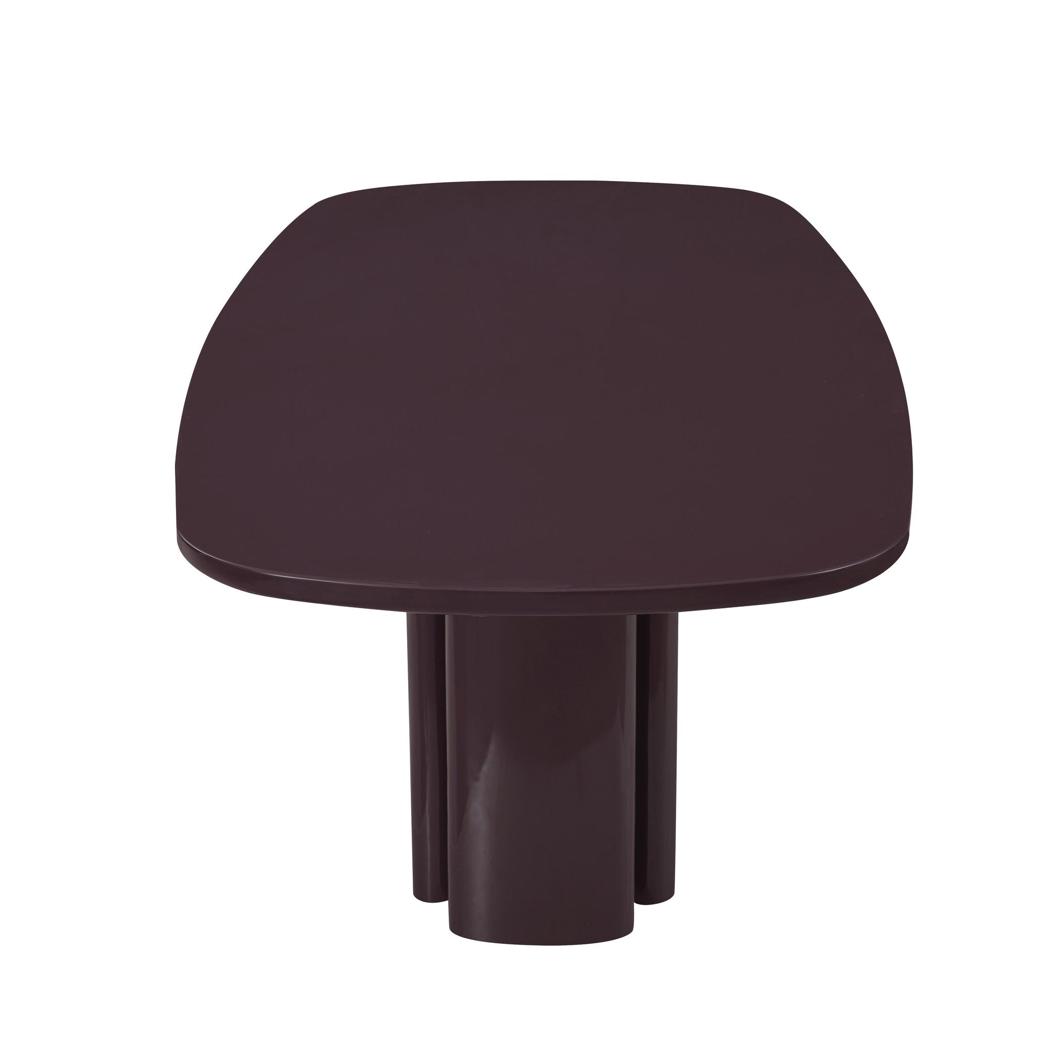 Zola Burgundy Lacquer Oval Dining Table | Furniture City (CA)l