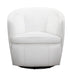 Parker Living Barolo - Snow 100% Italian Leather Swivel Club Chair