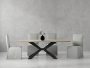 Parker House Crossings - Monaco Dining 86 In. Rectangular Dining Table With 4 Upholstered Chairs - DMON-5PC-86REC-DSLP-MTIV