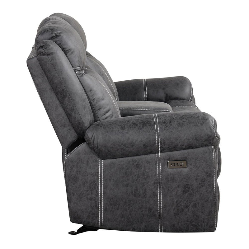 zubaida-dark-gray-polished-microfiber-power-motion-glider-loveseat-w-usb-port-4