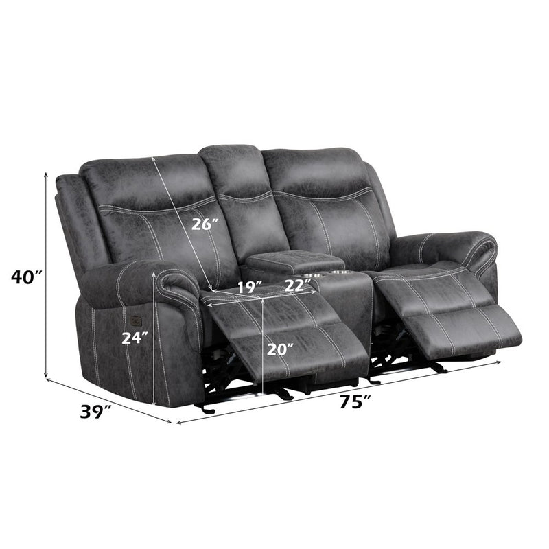 zubaida-dark-gray-polished-microfiber-power-motion-glider-loveseat-w-usb-port-8