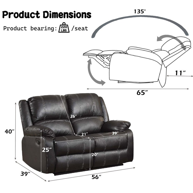 zuriel-black-leatherette-motion-loveseat-6