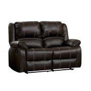 zuriel-brown-leatherette-motion-loveseat-2
