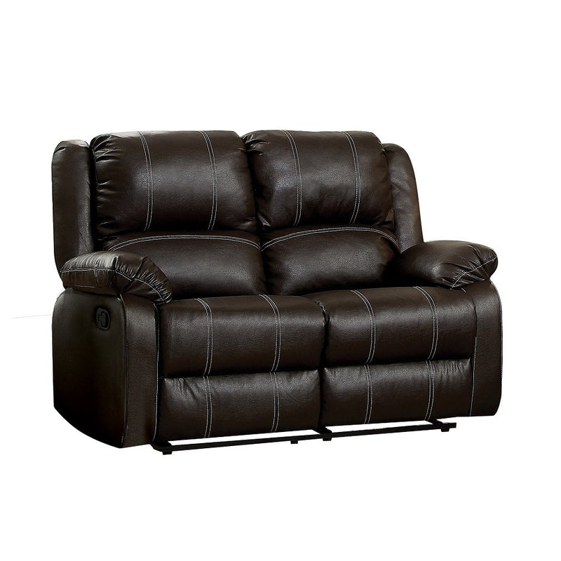 zuriel-brown-leatherette-motion-loveseat-2