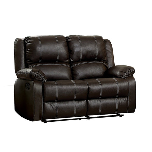 zuriel-brown-leatherette-motion-loveseat-2