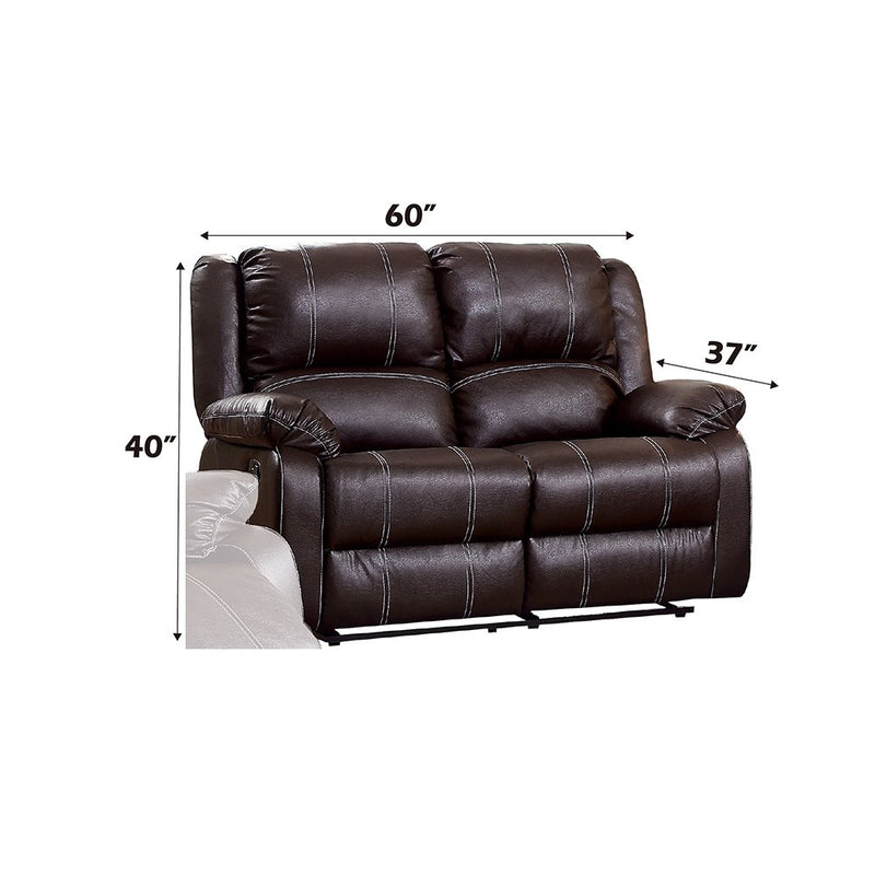 zuriel-brown-leatherette-motion-loveseat-4