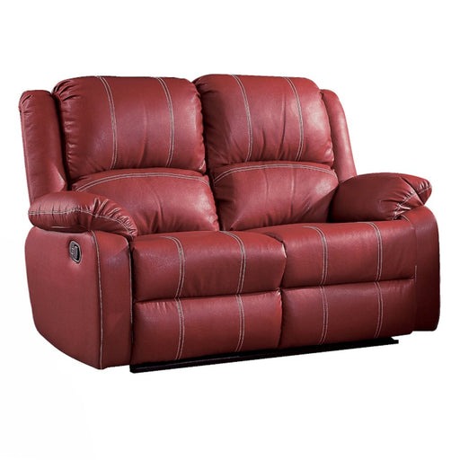 zuriel-red-leatherette-motion-loveseat-2