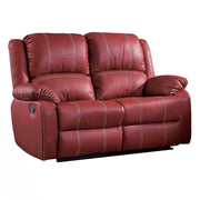 zuriel-red-leatherette-motion-loveseat-2