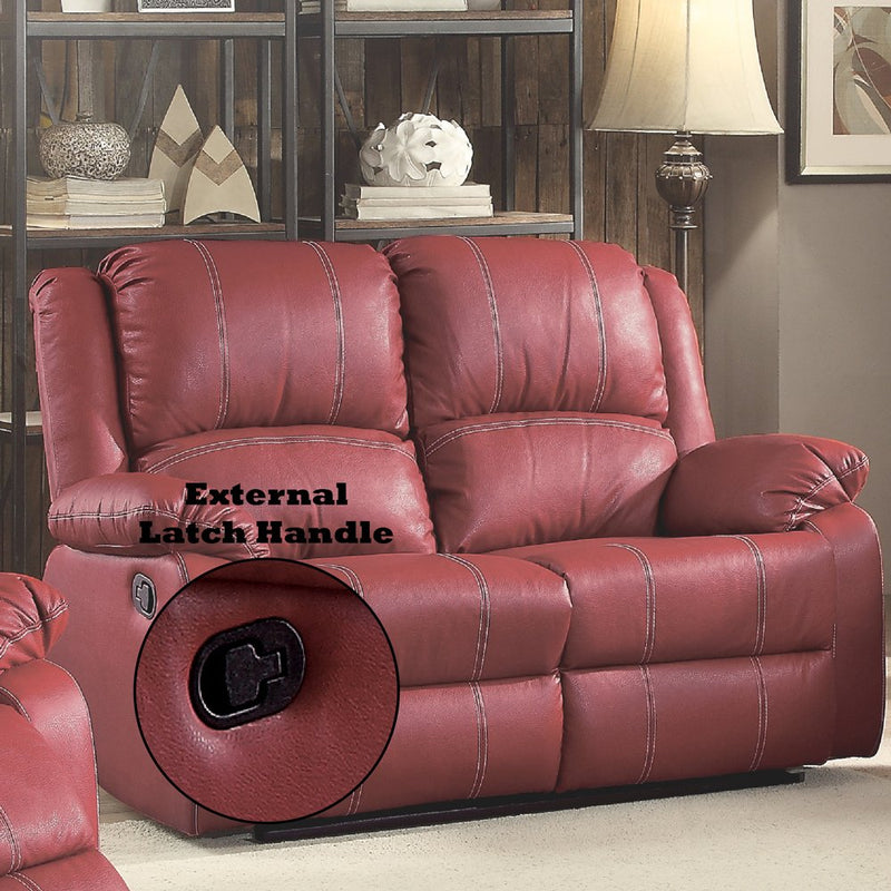 zuriel-red-leatherette-motion-loveseat-5