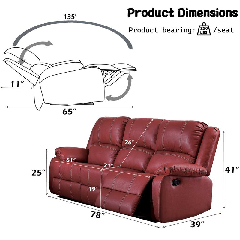 zuriel-red-leatherette-motion-sofa-4