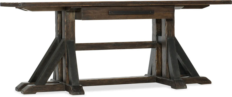Hooker Furniture Roslyn County Trestle Desk in Dark Walnut Furniture City