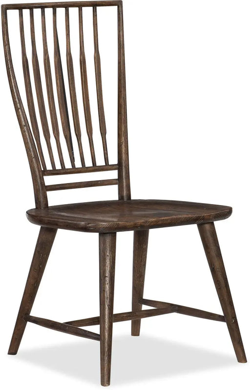 Hooker Furniture Roslyn County Spindle Back Side Chair (Set of 2) in Dark Walnut Furniture City