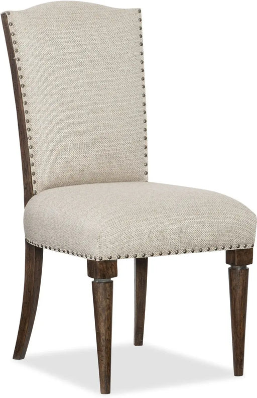 Hooker Furniture Roslyn County Deconstructed Upholstered Side Chair (Set of 2) in Dark Walnut Furniture City