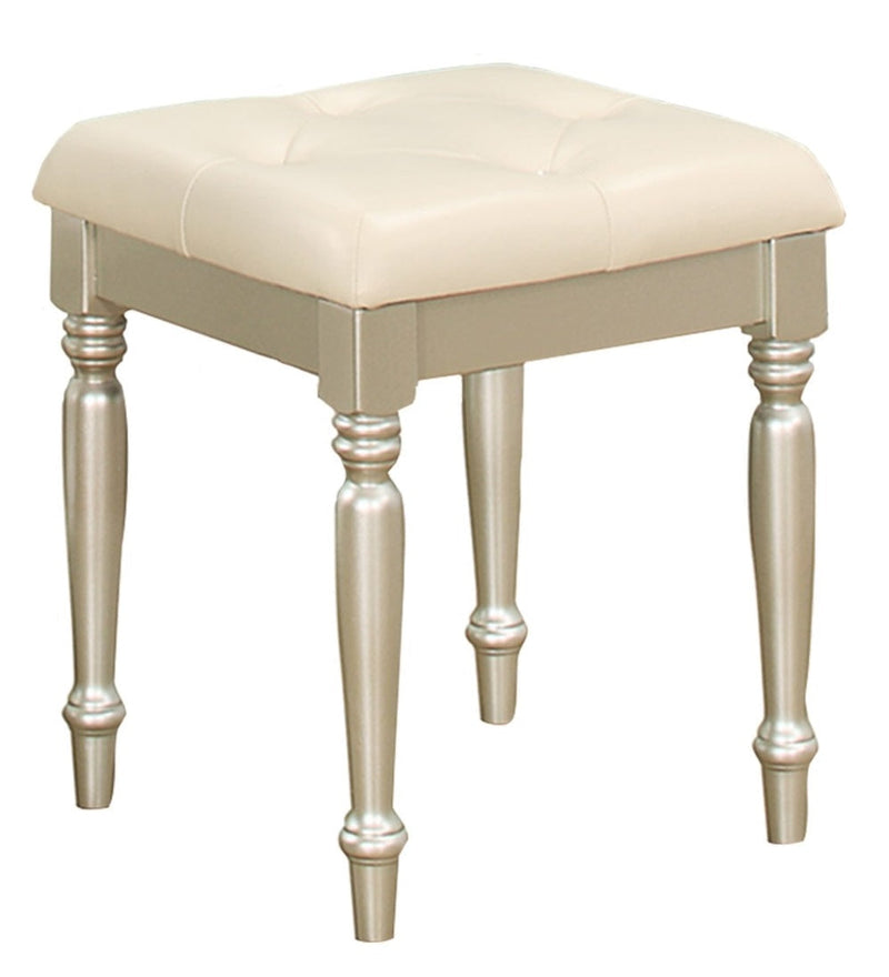 Homelegance Celandine Vanity Stool in Pearl/Silver 1928-14 Vanity Furniture City Furniture City (CA)l