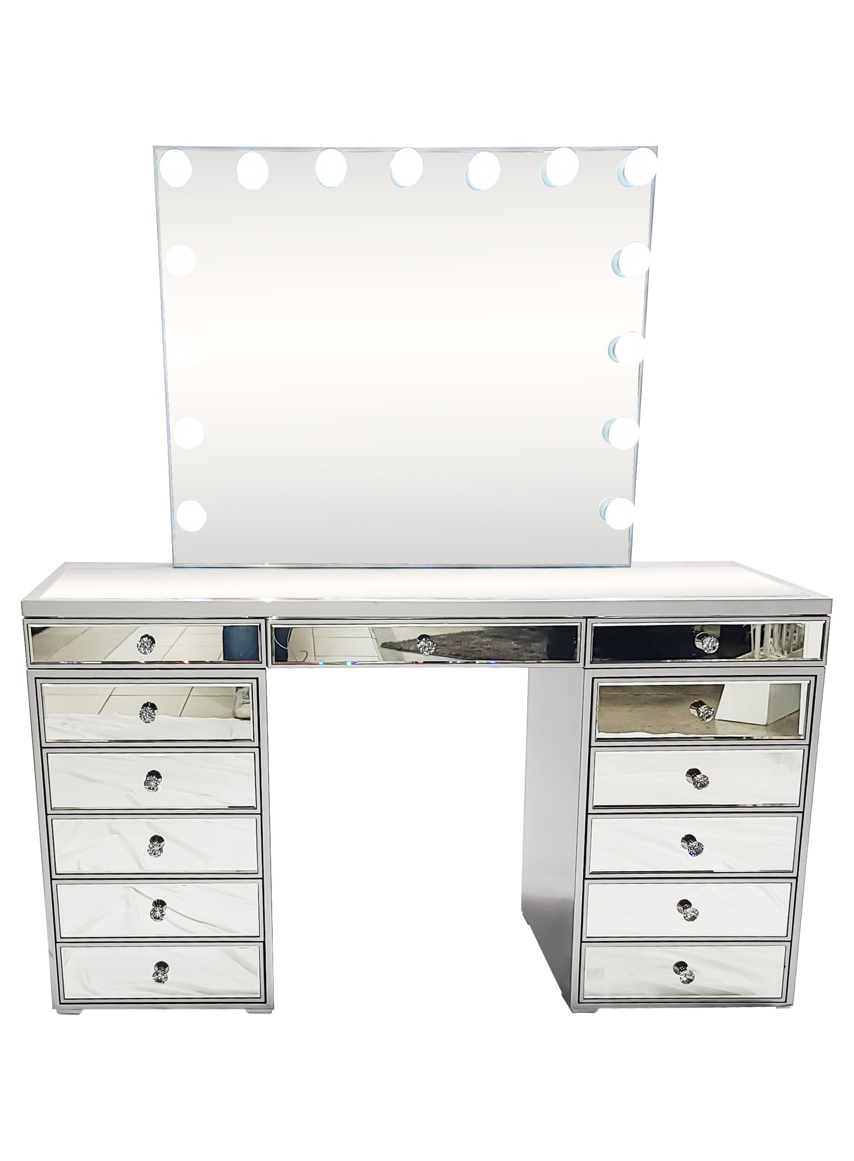 Large Silver Luxe Mirror, 37.2x67.2 in.