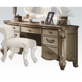 Acme Vendome Vanity Desk in Gold Patina 23007 Vanity Furniture City Furniture City (CA)l