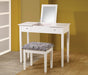 G300285 Casual White Vanity and Upholstered Stool Vanity Furniture City Furniture City (CA)l