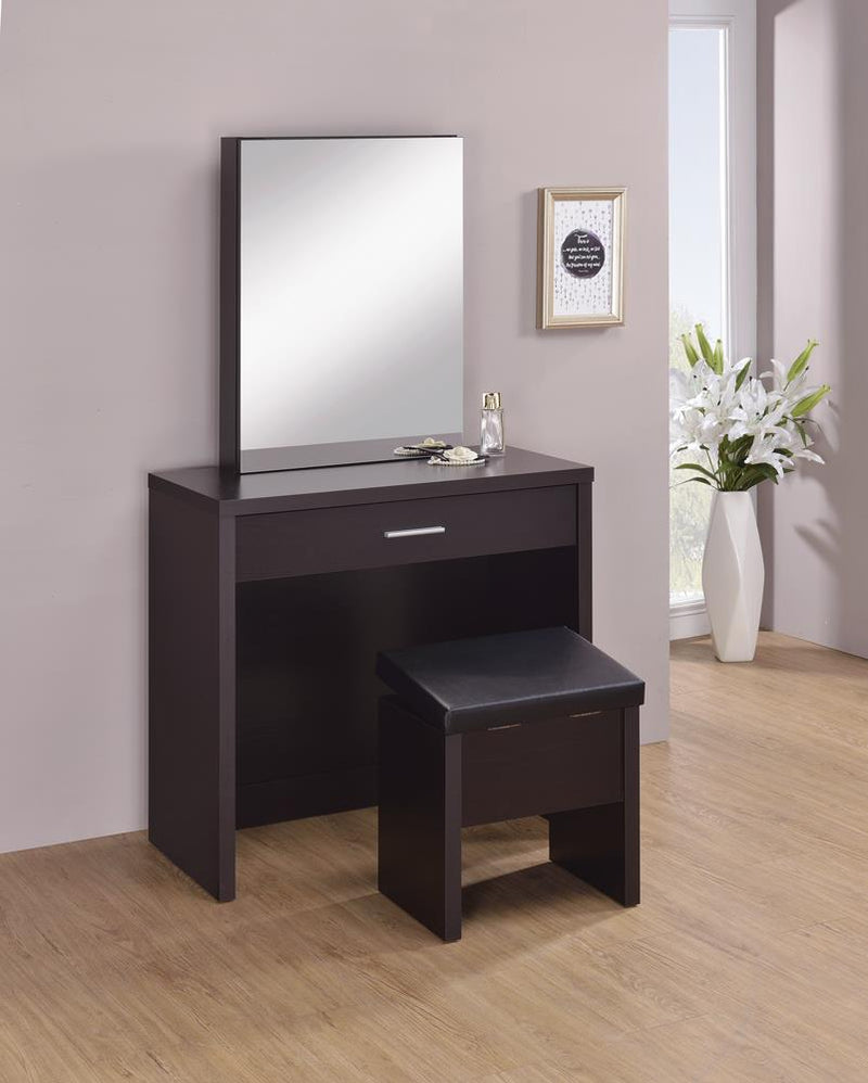 Cappuccino Vanity and Storage Bench Vanity Furniture City Furniture City (CA)l
