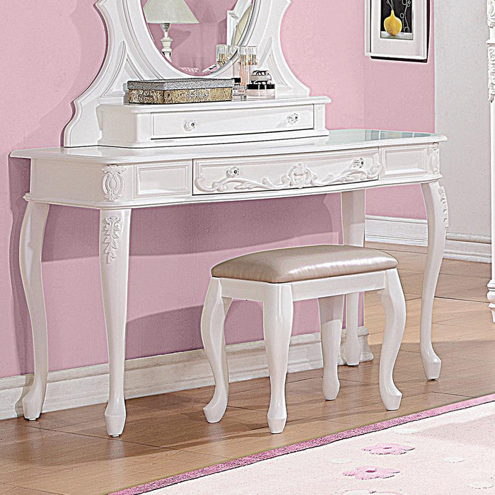 Caroline White Vanity Desk Vanity Desk Furniture City Furniture City (CA)l