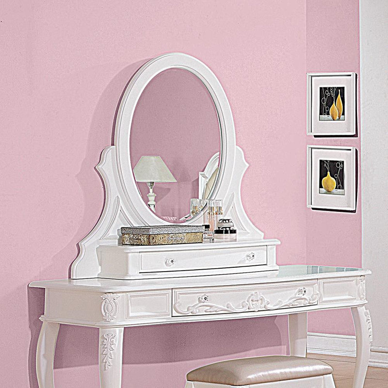Caroline White Vanity Mirror Vanity Mirror Furniture City Furniture City (CA)l