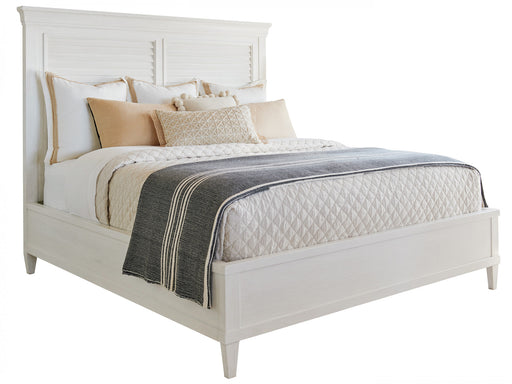 Tommy Bahama Ocean Breeze Royal Palm Louvered California King Panel Bed in White Bed Furniture City Furniture City (CA)l