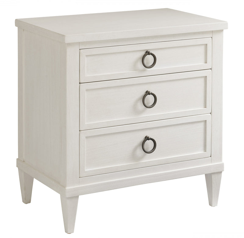 Tommy Bahama Ocean Breeze Bonita 3 Drawer Nightstand in White 570-621 Nightstand Furniture City Furniture City (CA)l