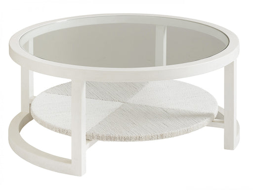 Tommy Bahama Ocean Breeze Pompano Round Cocktail Table in Sand 570-947 Cocktail Table Furniture City Furniture City (CA)l