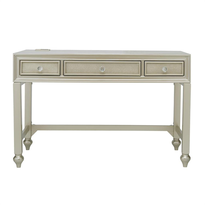 Samuel Lawrence Li'l Diva Desk/Vanity in Lustrous Platinum Vanity Furniture City Furniture City (CA)l