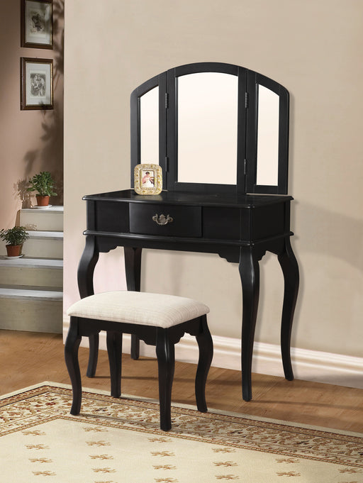 Maren Black Vanity Desk & Stool Vanity Furniture City Furniture City (CA)l