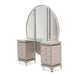 AICO Glimmering Heights Upholstered Vanity w/ Mirror in Ivory 9011058/68-111 Vanity Furniture City Furniture City (CA)l