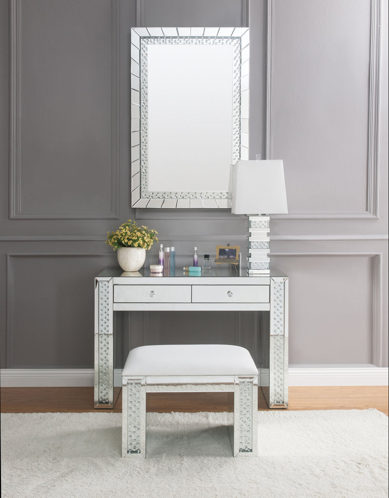 Nysa Mirrored & Faux Crystals Vanity Desk Vanity Furniture City Furniture City (CA)l