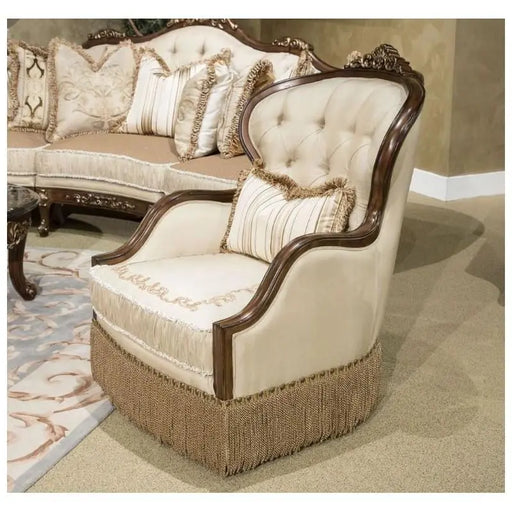 Aico Furniture Villa Di Como Accent Chair in Moonlight 9053834-CREAM-115 Furniture City